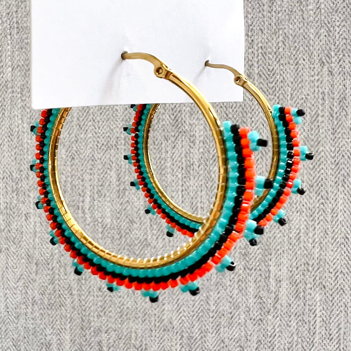 How To Make Beachy Boho Beaded Hoop Earrings