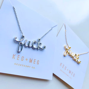Silver F*ck Necklace