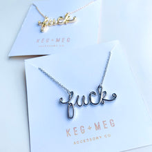 Load image into Gallery viewer, Silver F*ck Necklace
